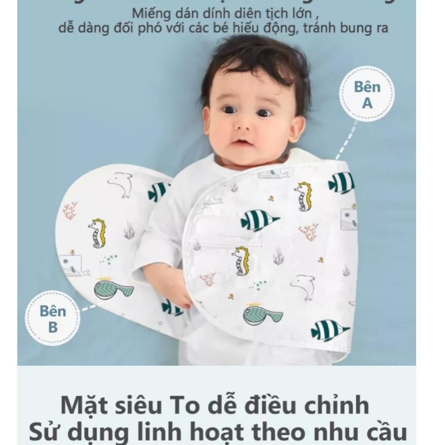 Khăn Quấn Tay Chống Giật Mình Cotton Cho Bé Sơ Sinh loại mỏng, dùng làm chũn quấn cho bé, thoáng mát mềm mại