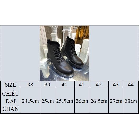 Giày Combat Boots Siêu Chiến Binh Đế Cao Su Đúc Cao 5cm Cực Chiến