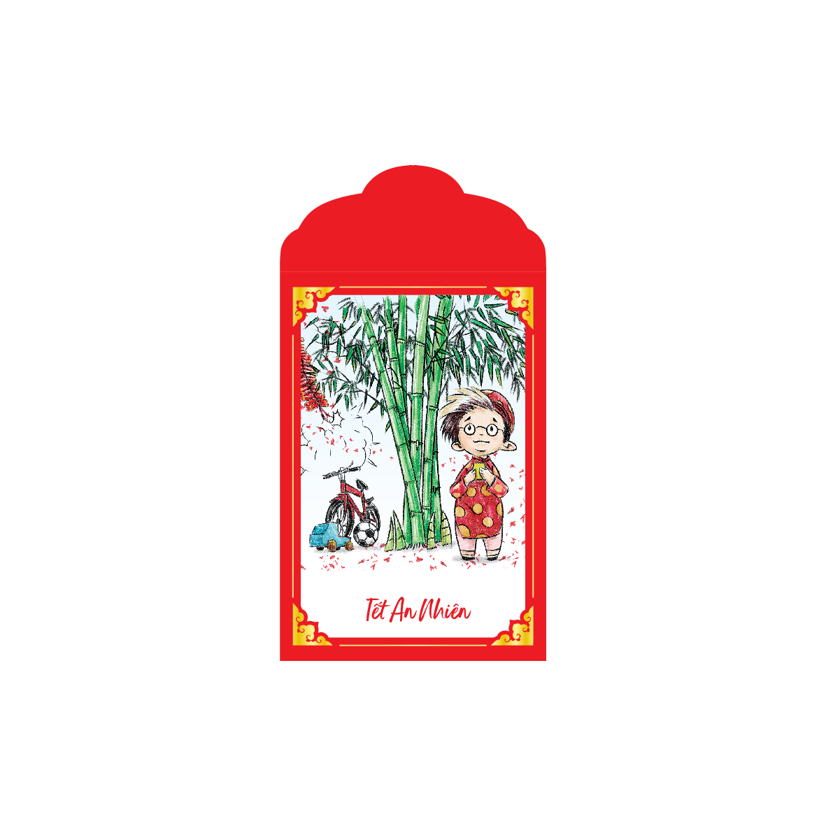 Combo 50 cái bao lì xì nhỏ + tặng 20 thẻ treo cành mai/đào -BLX02