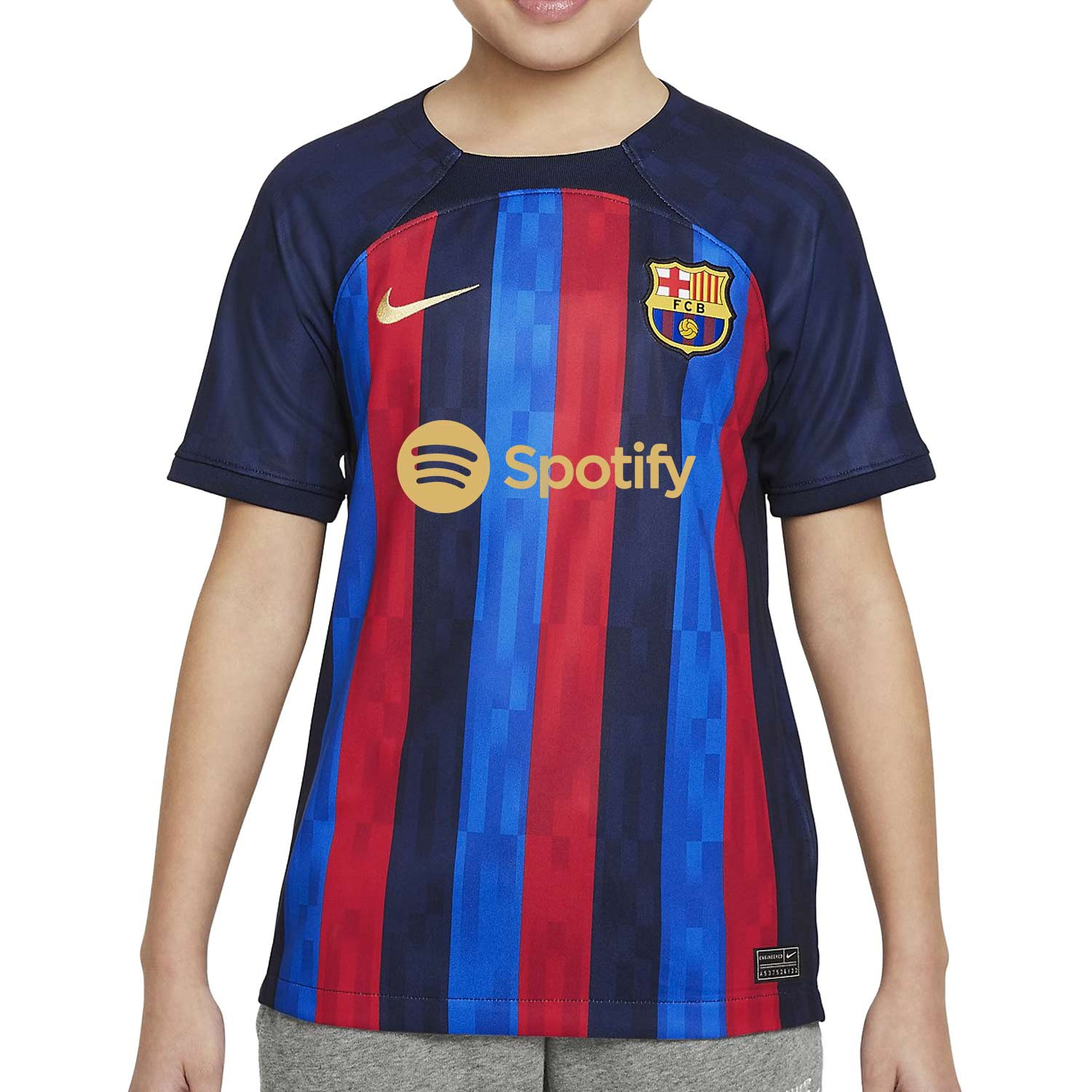 Áo tay ngắn thể thao trẻ em NIKE FCB Y NK DF STAD JSY SS HM