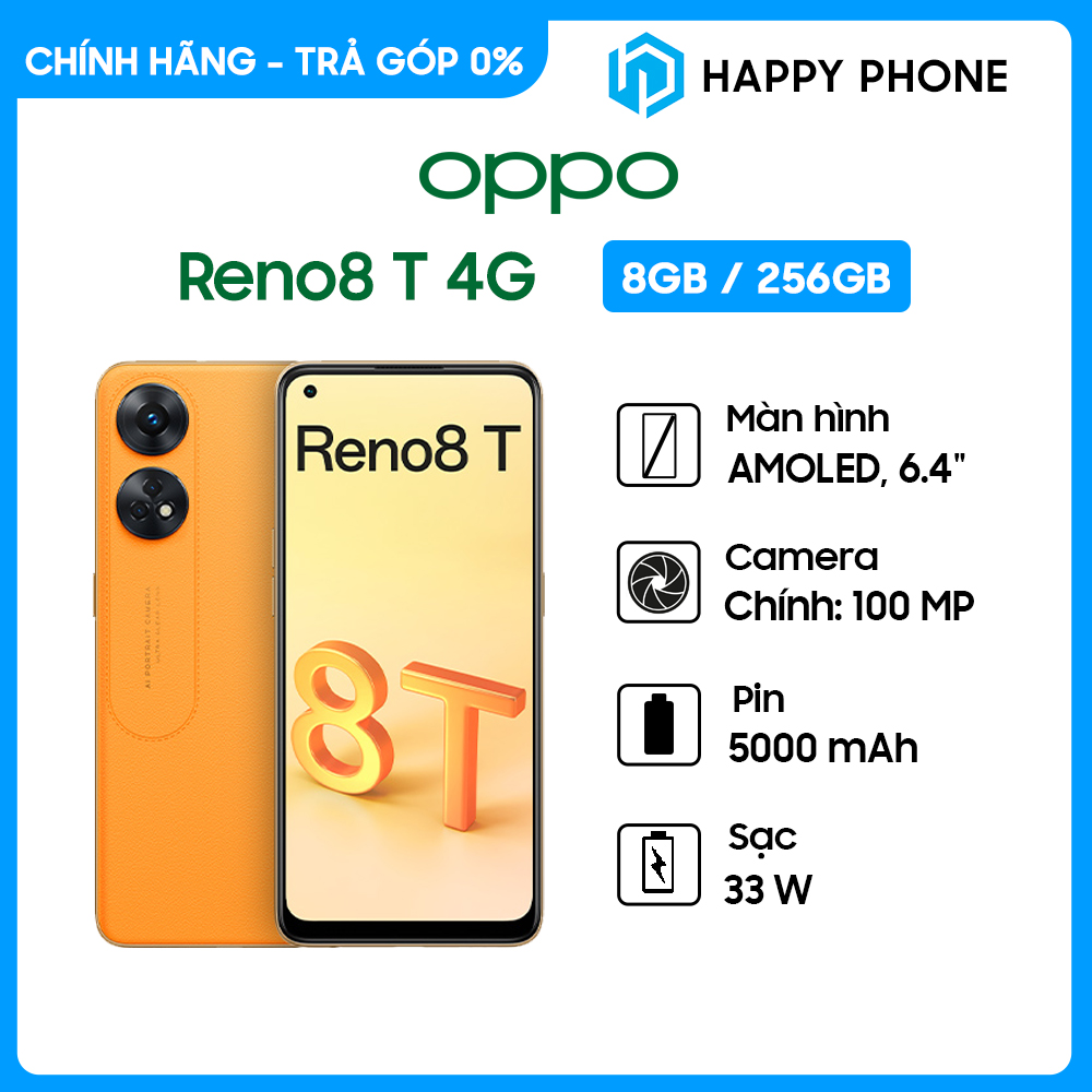 Điện thoại OPPO Reno8 T 4G (8GB/256GB) - Hàng Chính Hãng