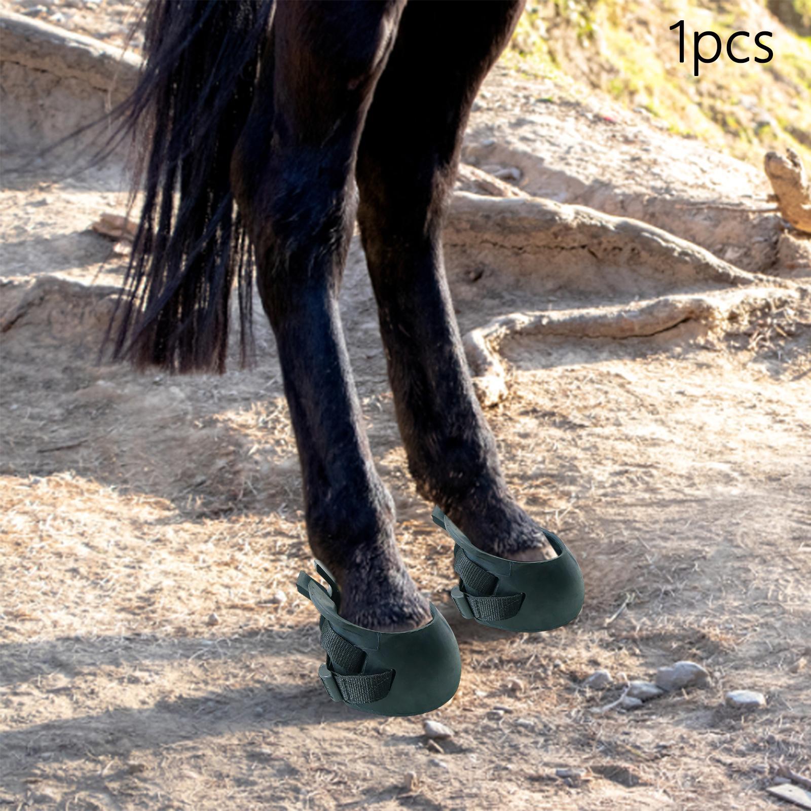 Horse Hoof Boot Portable Adjustable Tightness Protect Equine Shoe Foot Guard
