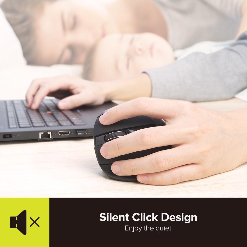 Chuột không dây Delux M618ZD 2.4GHz RGB sạc được phù hợp cho văn phòng