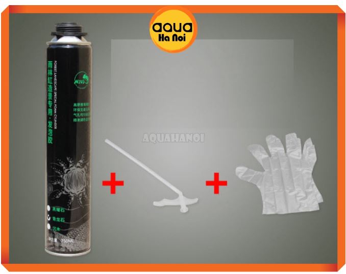 Foam xịt MIUS tạo hình bố cục, background hồ bán cạn - chai 900 gram - Màu nâu/xám đen