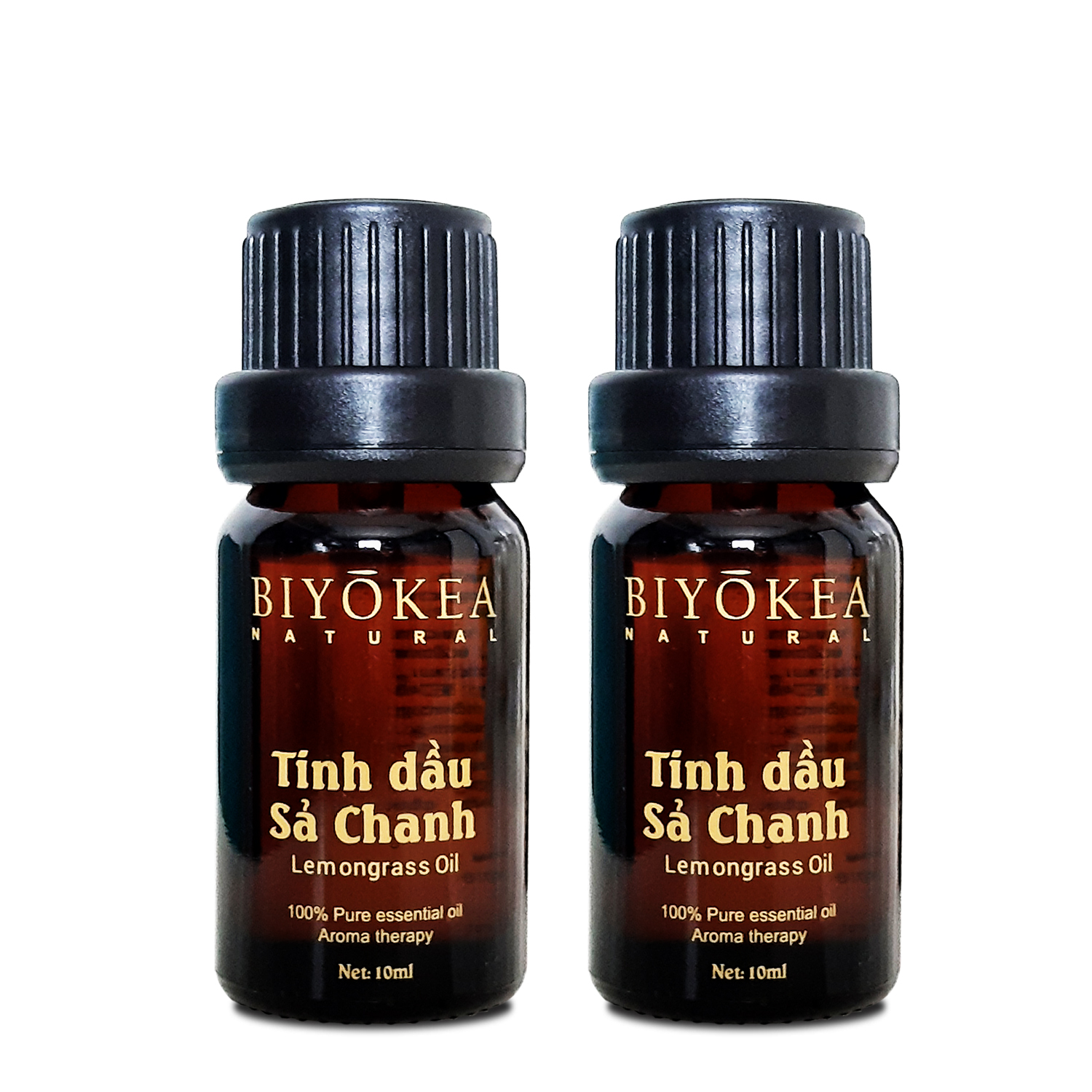 Combo 2 chai tinh dầu Sả chanh thiên nhiên Biyokea xông phòng đuổi muỗi, xông khử mùi dung tích 10ml