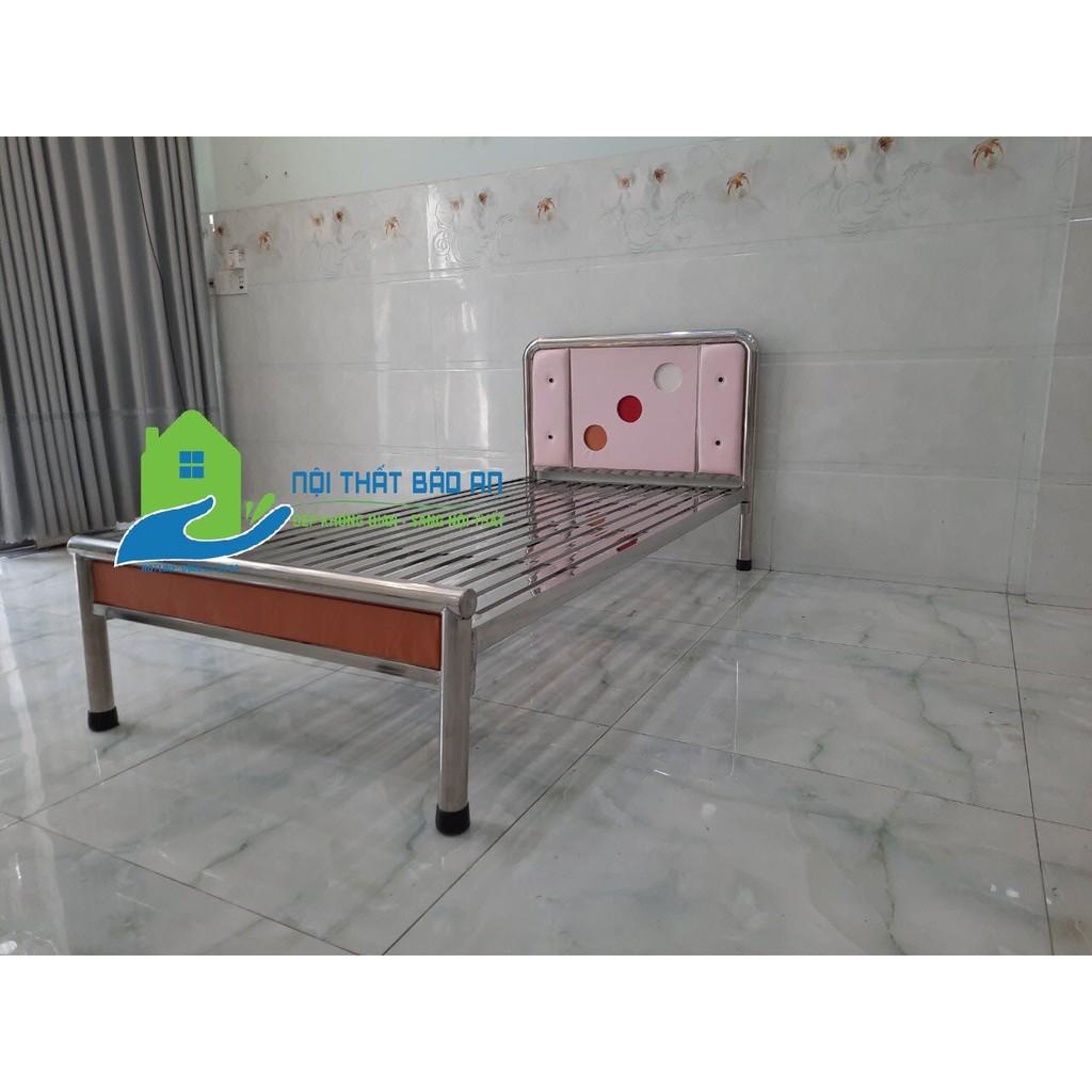 Giường ngủ inox tròn cao cấp nhiều kích thước từ 1m đến 1m8x2m - Mẫu 03 - Nội Thất Bảo An