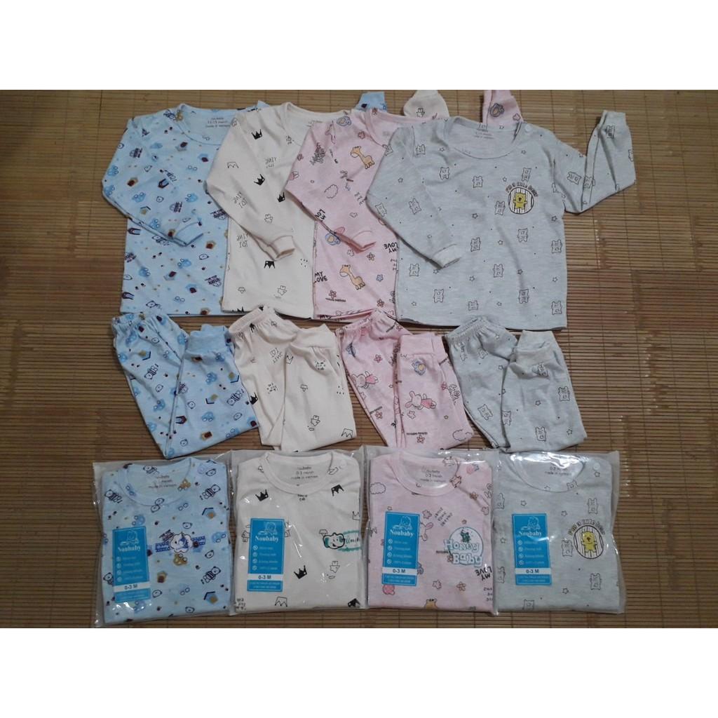 Bộ quần áo dài tay noubaby cho bé từ 0-15 tháng tuổi