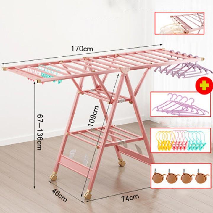 Giàn Phơi Quần Áo Thông Minh, Giá Treo Đồ Đa Năng Bằng Hợp Kim Nhôm Chống Gỉ Có Thể Gấp Gọn PEHOUSE - HÀNG CHÍNH HÃNG