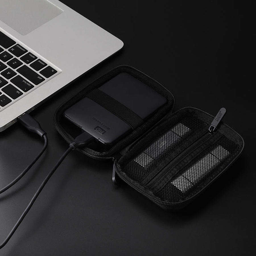 Hộp túi phụ kiện công nghệ BUBM chống sốc chuyên dụng đựng ổ cứng di động, pin sạc dự phòng, cáp sạc, tai nghe-Hàng chính hãng