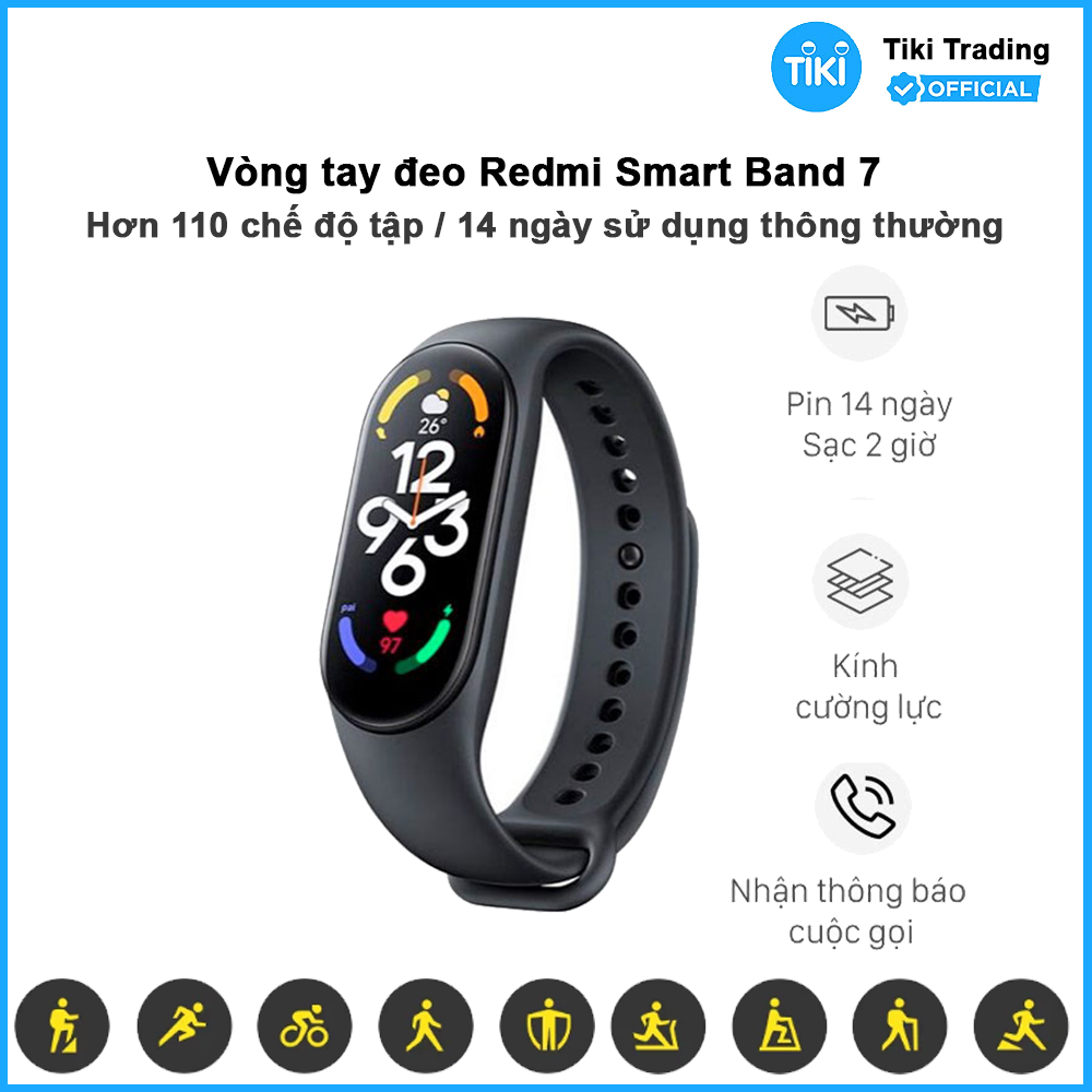 Vòng đeo tay thông minh Xiaomi Smart Band 7 - Hàng Chính Hãng