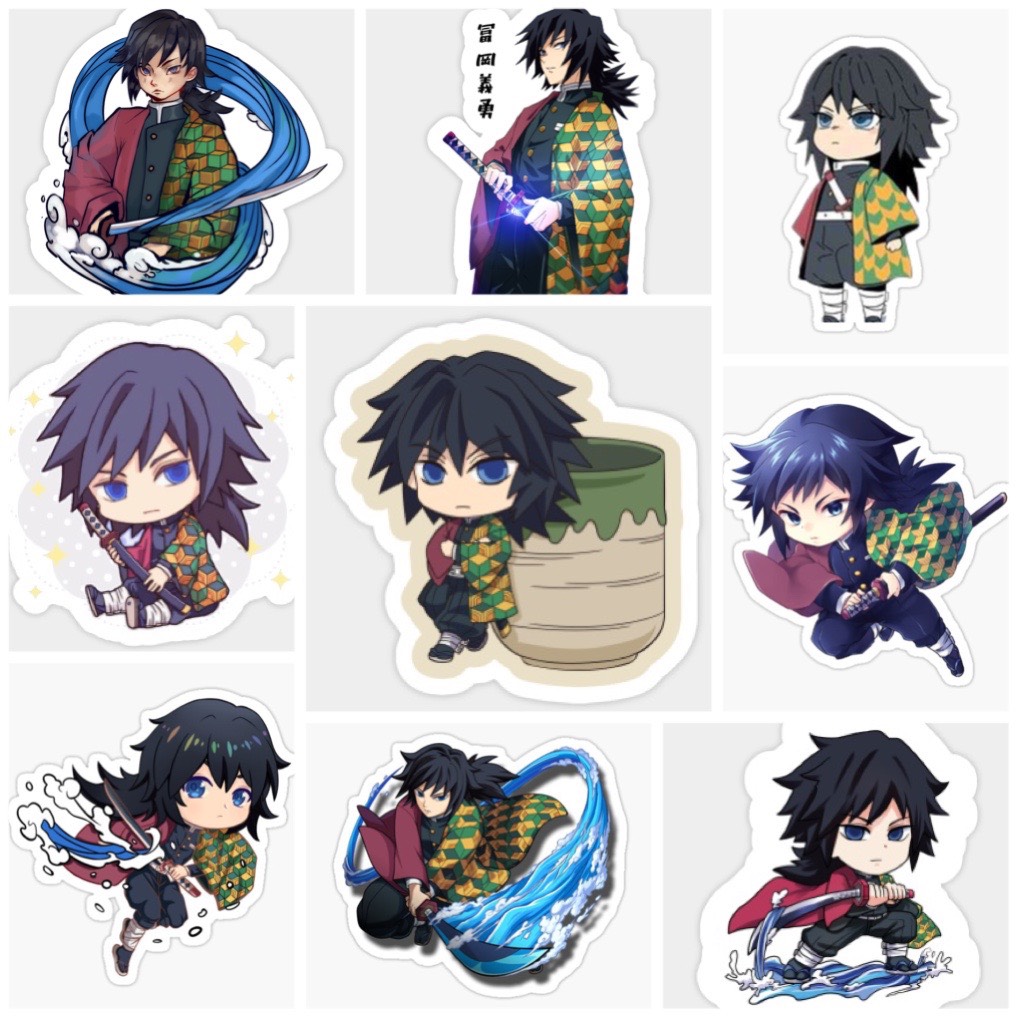 Set 30 Sticker Tomioka Giyuu-Kimetsu no Yaiba