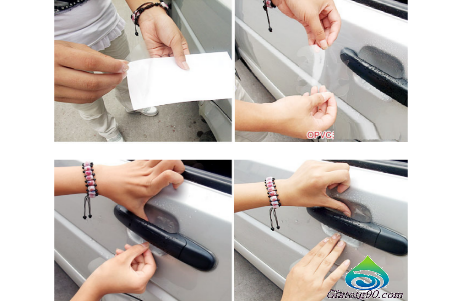 Bộ miếng dán chống xước tay cửa xe ô tô 206239
