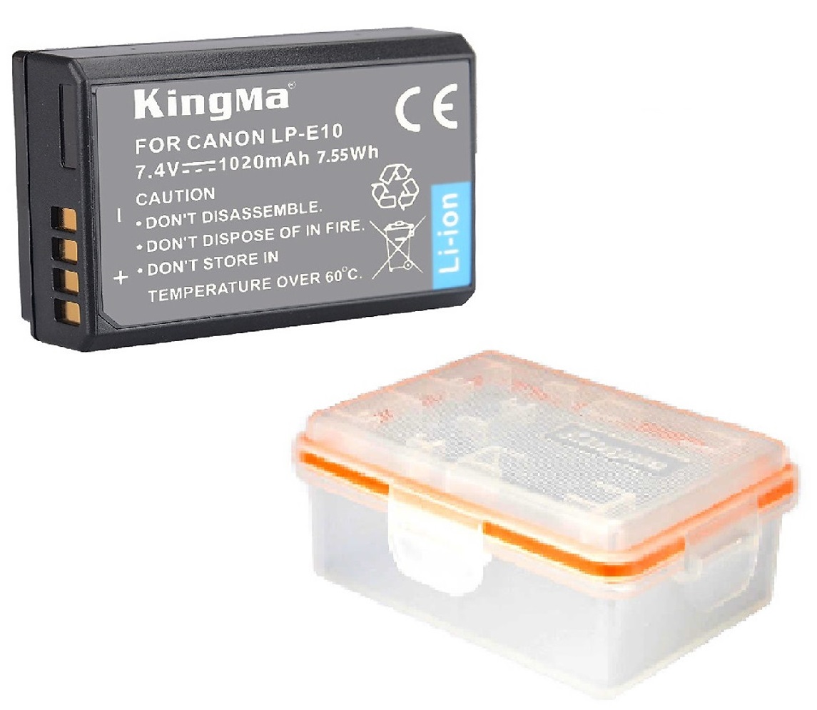 Combo 1 pin 1 sạc Kingma for Canon LP-E10 - Hàng chính hãng