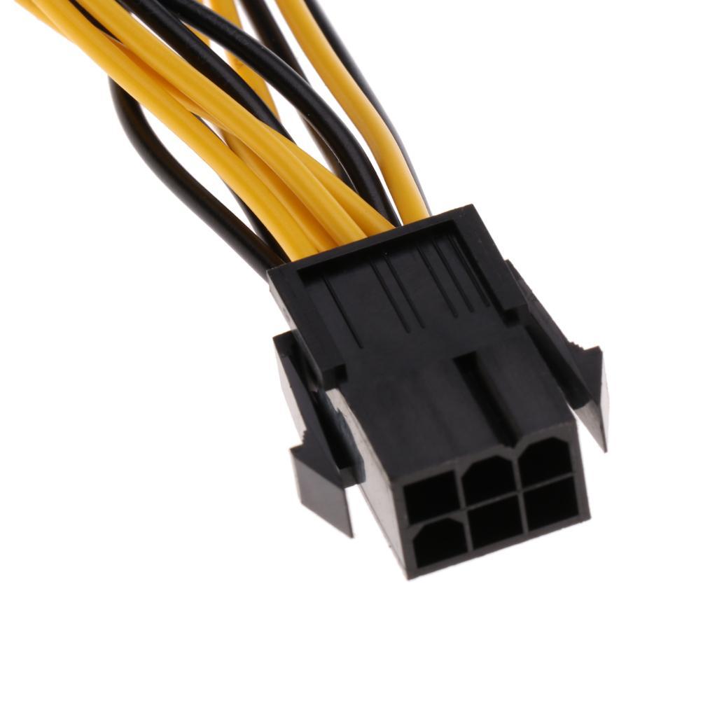 6 Pin PCIe To 2 X 8 Pin PCIe Express Adapter Power Converter Cable For Video