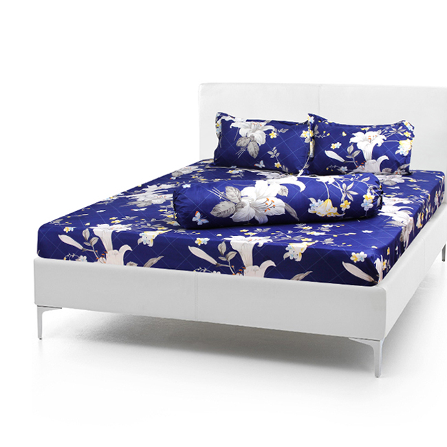 Bộ Drap Cotton Poly hàn quốc 1,8 X 2m hoa nền dương