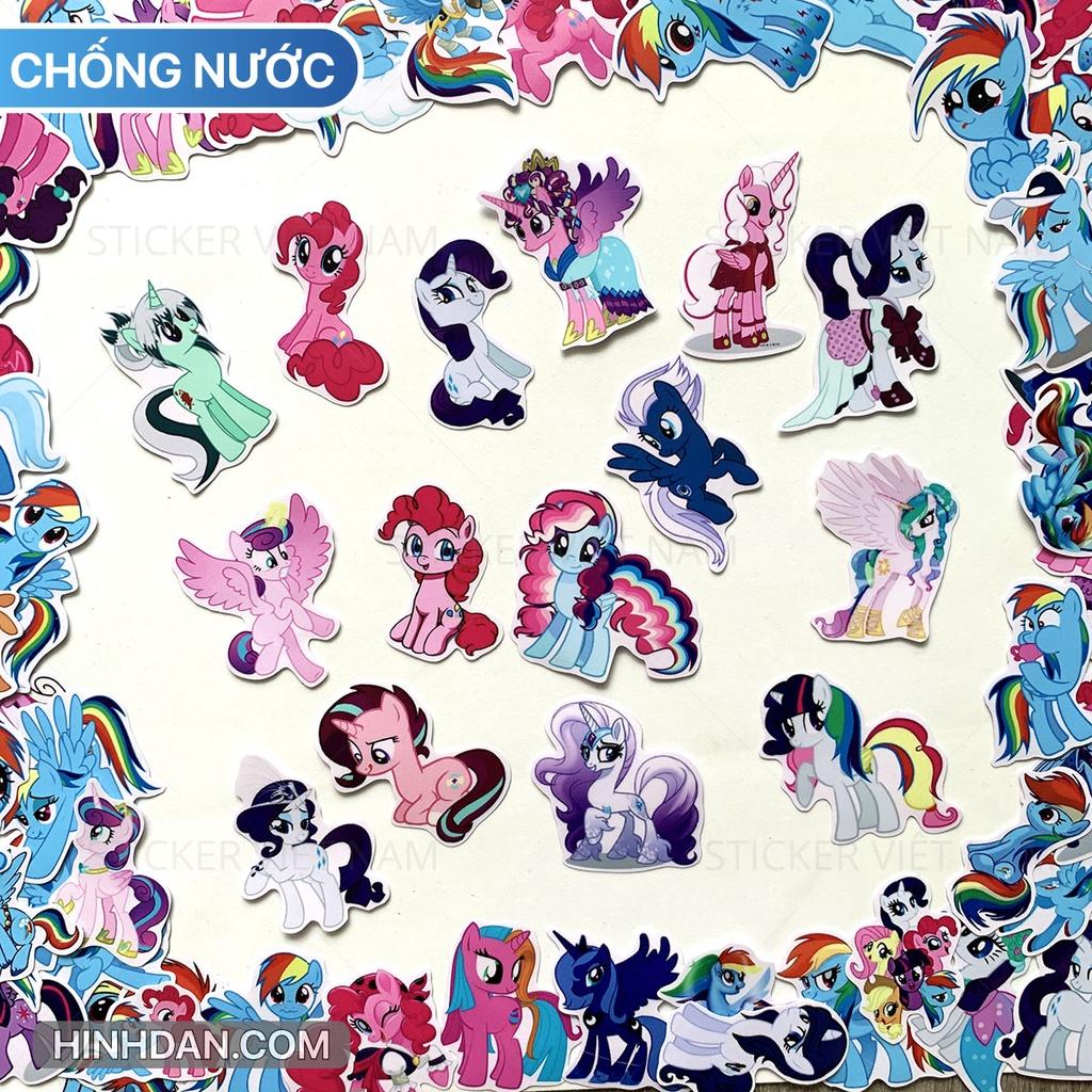 Sticker Ngựa PONY - Dán Trang Trí - Chất Liệu PVC Cán Màng Chất Lượng Cao Chống Nước, Chống Nắng, Không Bong Tróc Phai Màu