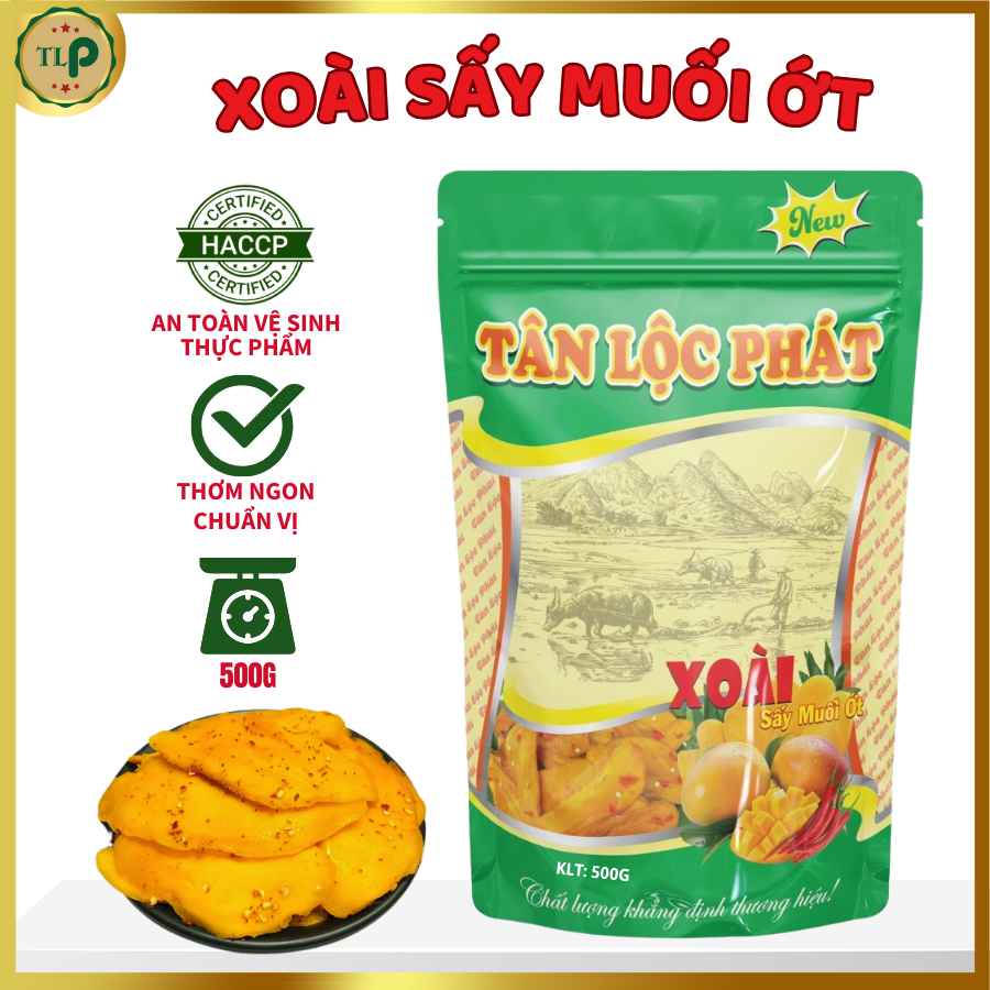 XOÀI SẤY MUỐI ỚT TÂN LỘC PHÁT DẺO THƠM ÍT ĐƯỜNG