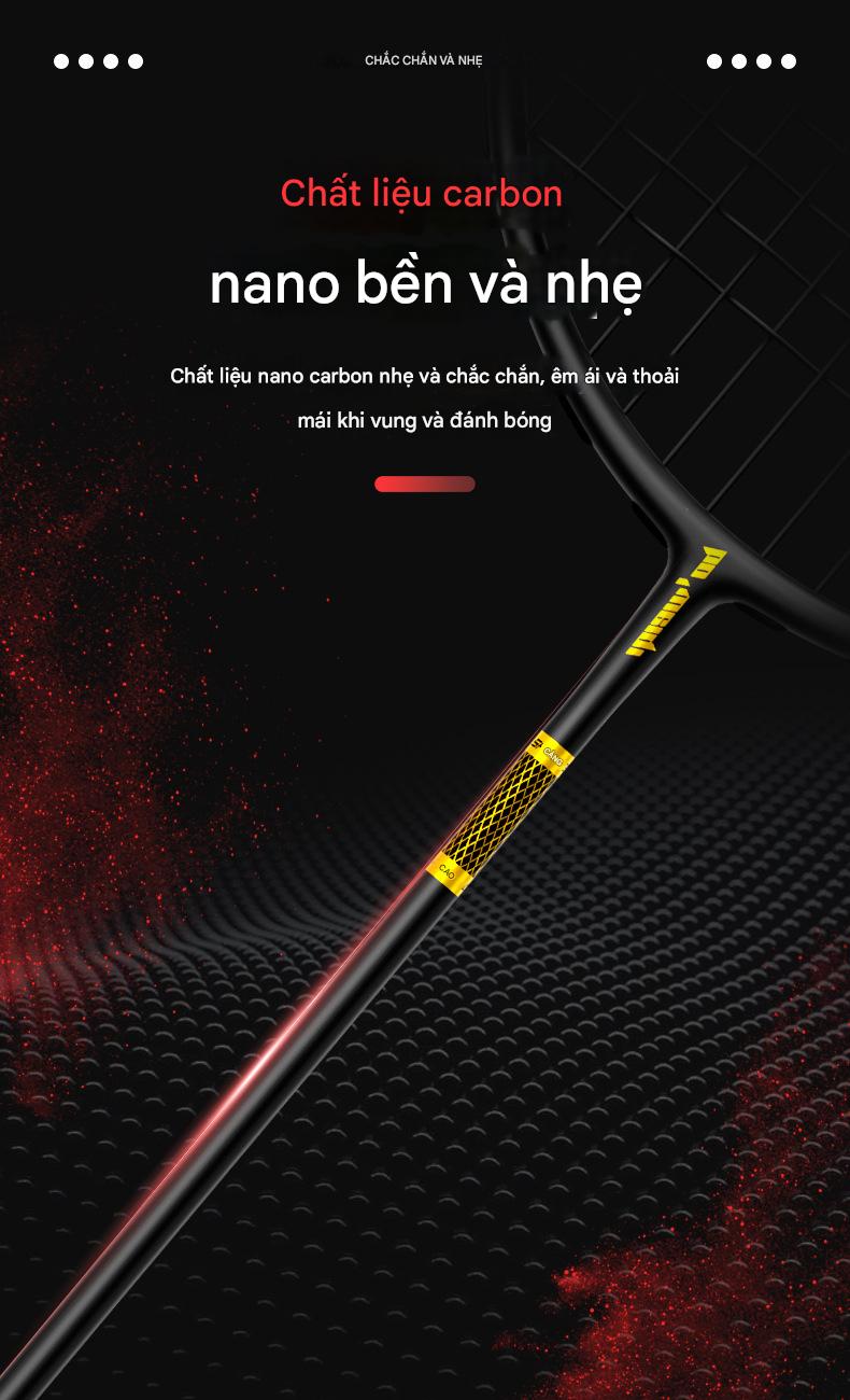 Bộ 2 Vợt Cầu Lông B01 Căng Sẵn 10kg Căng Max 12kg Full Carbon Đại Nam Sport + Tặng 3 Quả Cầu Lông Và Cuốn Cán