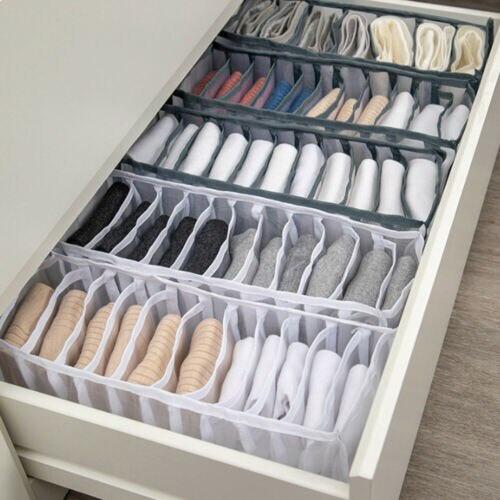 New Underwear Storage Compartment Box Foldable Bra Organizer Drawer Socks Storage Box Cabinet Drawer Divider Home Organizer