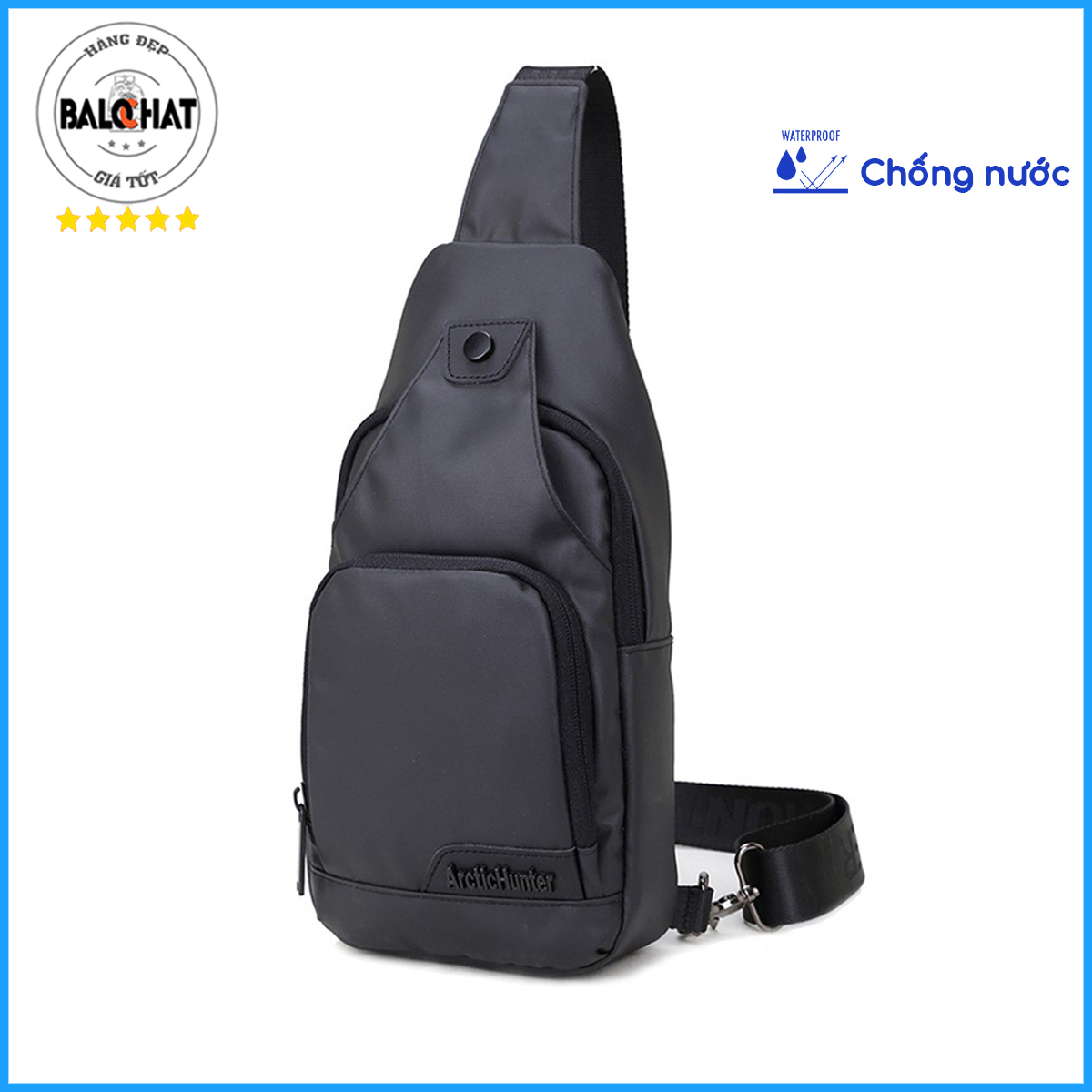 Túi đeo chéo Arctic Hunter XB13005 kiểu dáng trẻ trung, chống nước, ngăn chứa đồ rộng, có cổng tai nghe tiện lợi