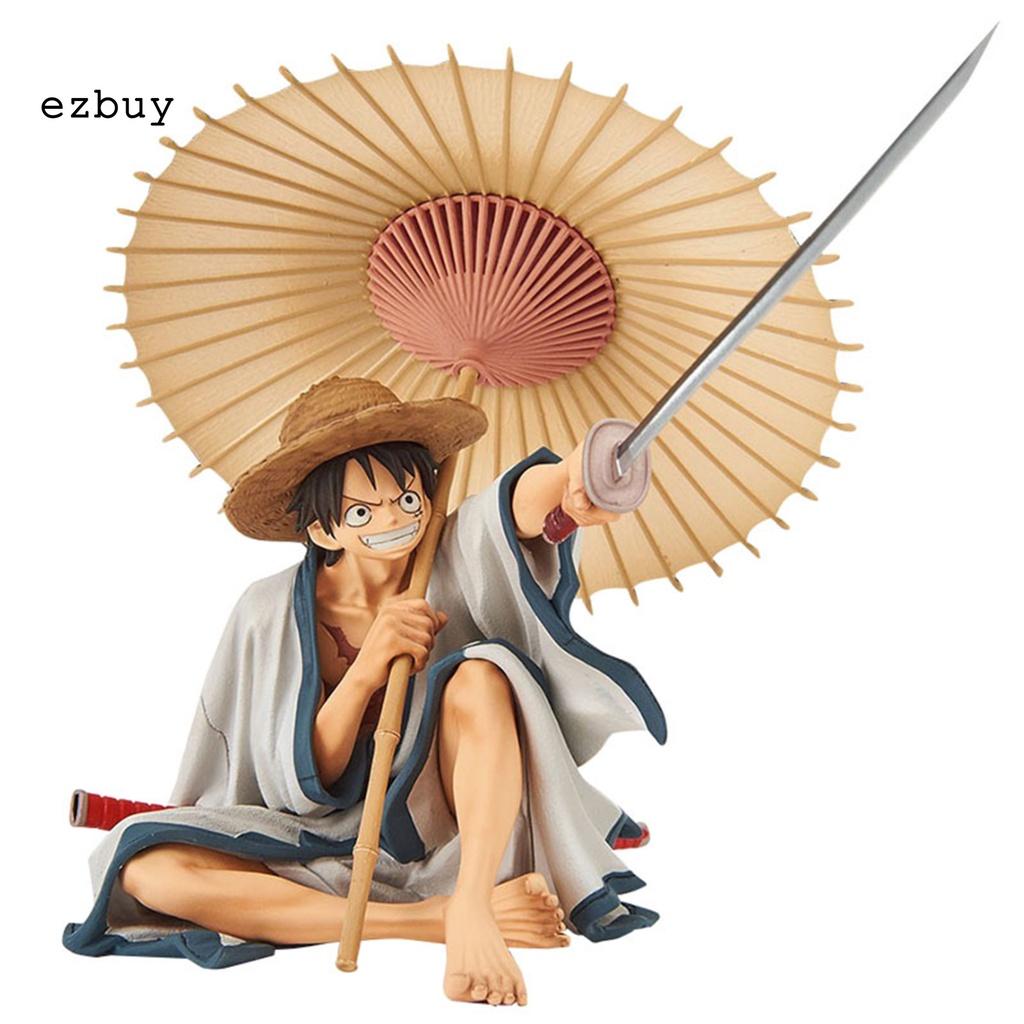 Clear Line Model Toy Japanese Anime Luffy Character Statue Doll Collectible Desktop Decor