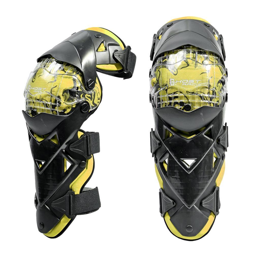 Motorcycle Dirt Bike Adult Knee Pads Protective Guards Armor Gear Pad White