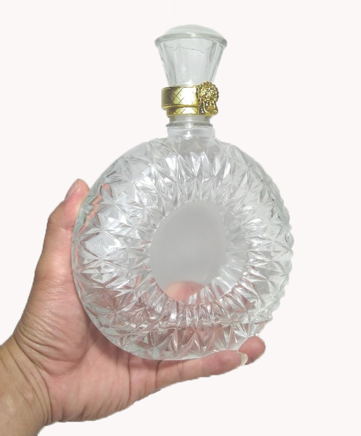 Combo 2 chai Thủy Tinh đựng rượu loại XO 500ML - Chai thủy tinh 500ml, bình thủy tinh 500ml pha lê trong suốt