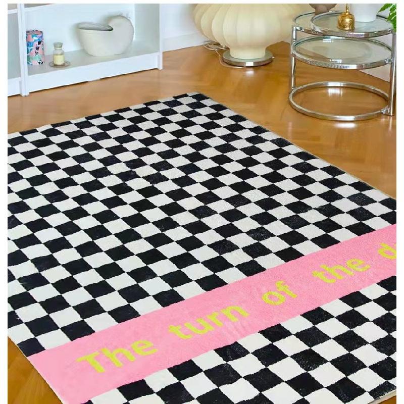 Thảm Lót Sàn Họa Tiết Ô Cờ Độc Đáo Trang Trí Nhà Cửa