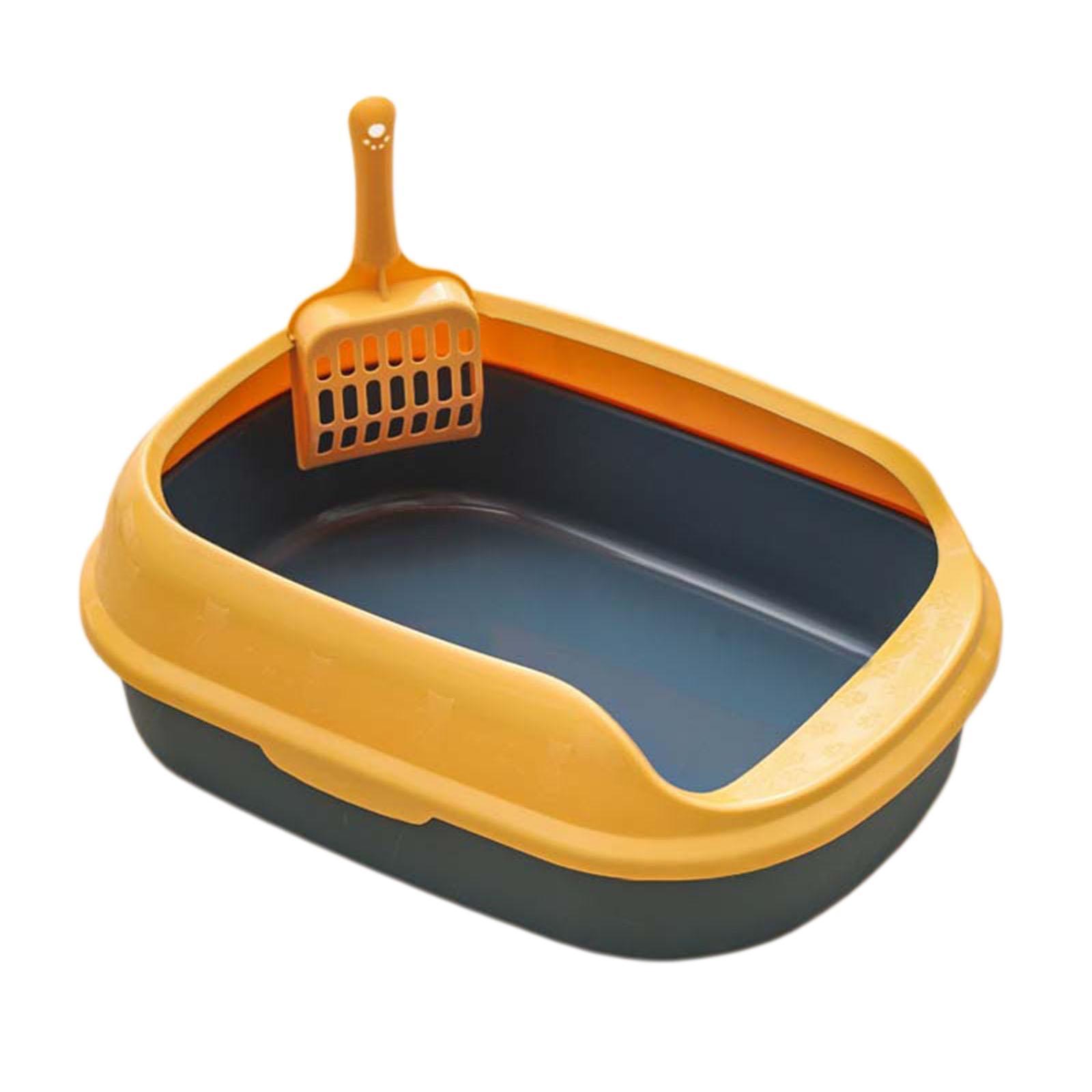 Cat Litter Box Pet Litter Tray Kitten Pan Toilet Shovel Bedpan Blue