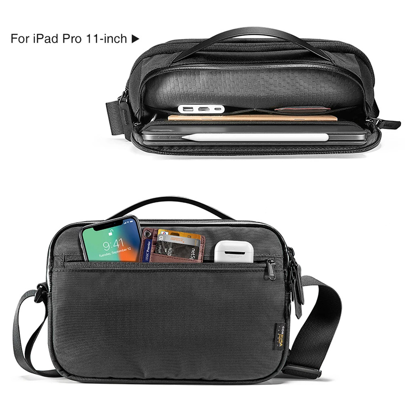 Túi đeo chéo chính hãng TOMTOC (USA) Urban Commute Crossbody - H02-A01 cho iPad 10.5/Air/Pro 11/Tablet/Notebook 11 inch