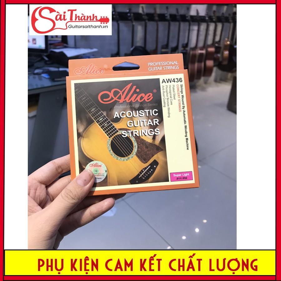 Dây Đàn Guitar Acoustic Alice AW-436 dây kim loại chính hãng