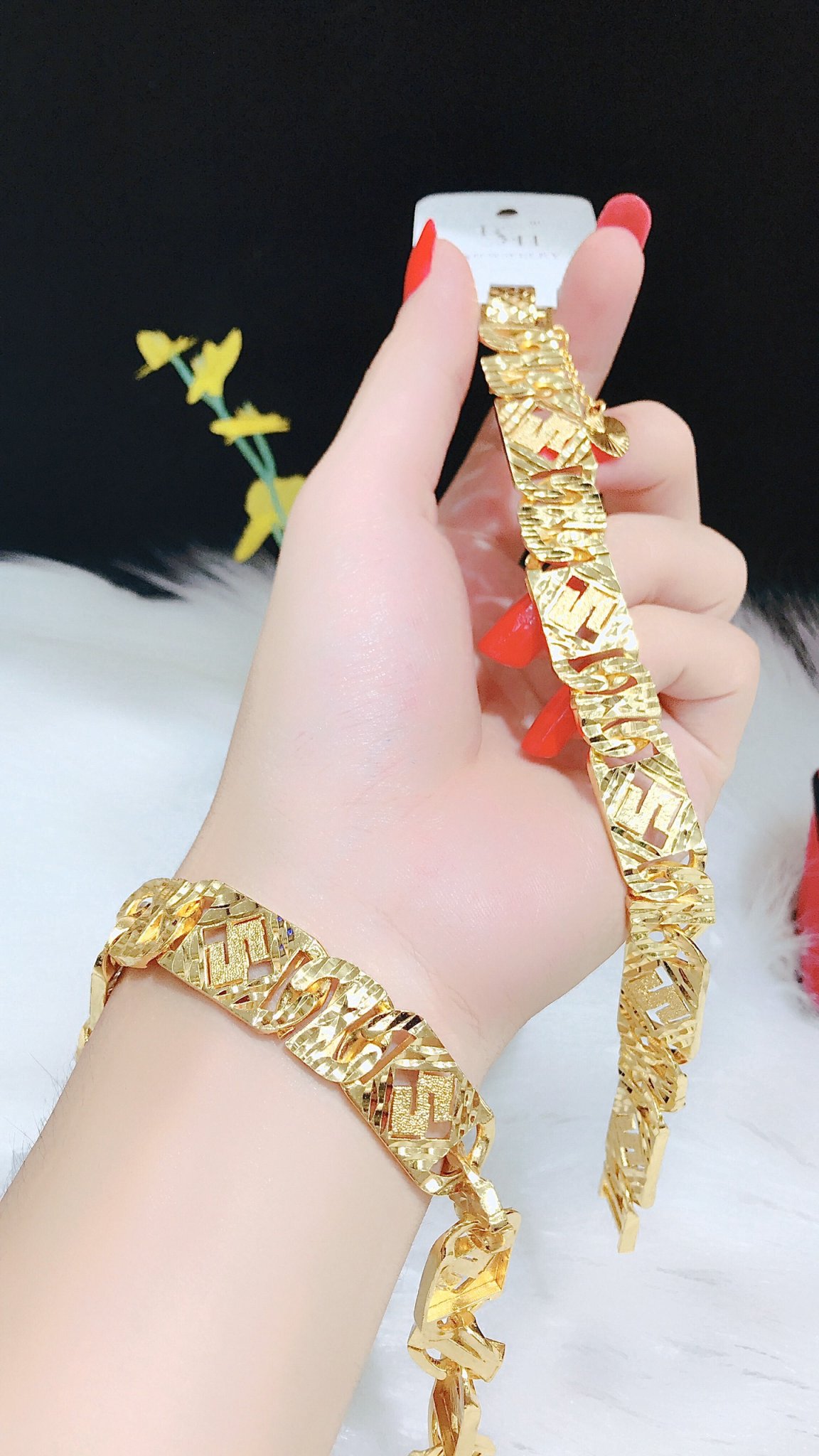 Lắc Tay Nữ Mạ Vàng 18K ( 01 Chiếc ) 0710602190 -  Mang Đi Chơi, Đi Tiệc Rất Đẹp - Tặng Kèm Hộp Trang Sức