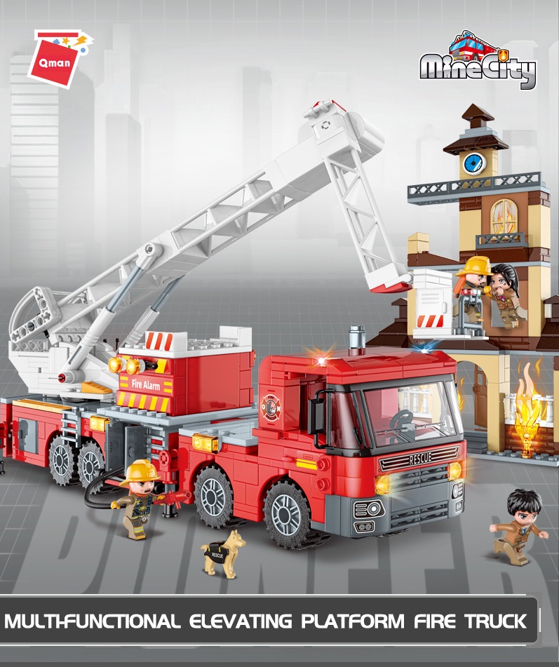 Đồ chơi xếp hình, lắp ráp Qman 12024 - Cứu hỏa ngôi nhà