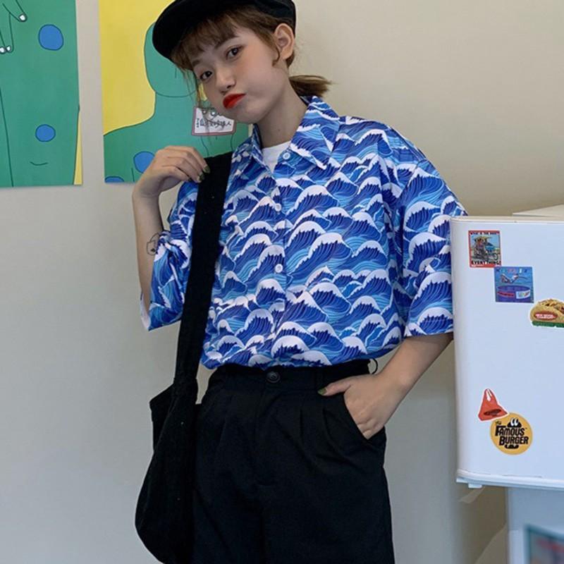 Áo Sơ Mi Nữ Ngắn Tay Cổ Bẻ Thời Trang Hàn