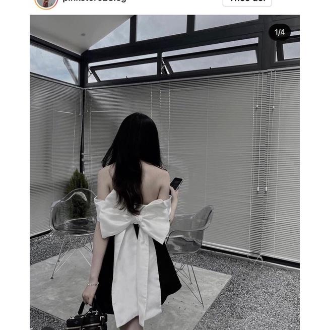 Váy nơ sau trễ vai 1148