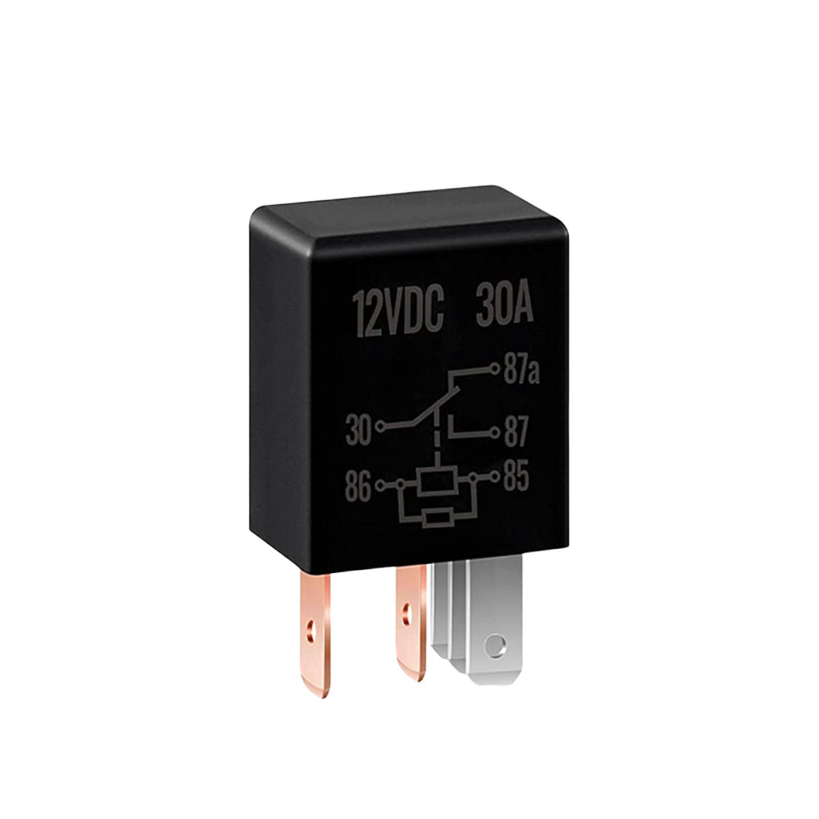 4 Pieces Automotive Relay 5 Pin 12V 30A Practical Professional Multi Purpose