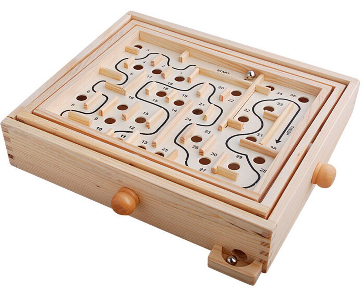 BỘ ĐỒ CHƠI TƯ DUY MÊ CUNG GỖ LỚN (WOODEN LABYRINTH MAZE)