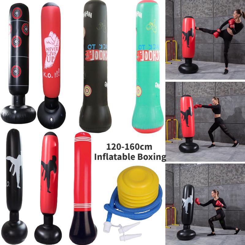 120-160cm Bấm đấm mạnh Boxing Boxing Huấn luyện Thể dục Boxing Sack dày Boxing Pillar Tumbler Cột Color: I 160CM