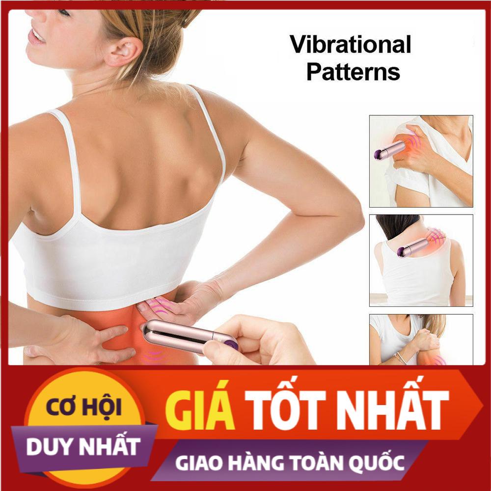 Bút Mát Xa Chống Nước Rung 10 Cấp Độ Tặng Kèm Phụ Kiện Dây Sạc Đủ Bộ Pin Sạc B95B76