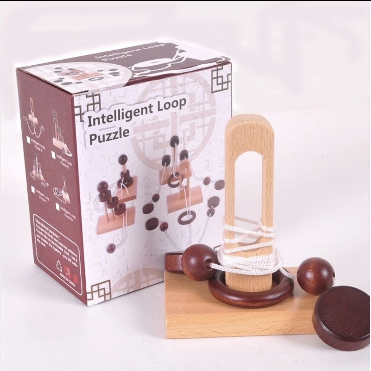 Đồ chơi trí tuệ_Thử thách trí não_Ball & Rope (V2) - Wooden Puzzle_Hack não & Độc đáo_Logic_IQ Toys_Giải đố_Tư Duy