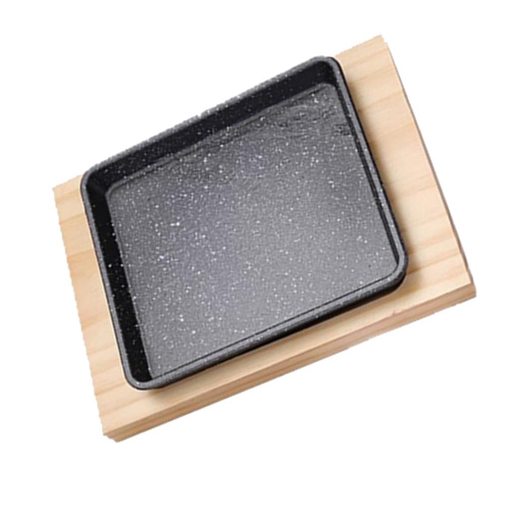 Cast Iron Pletter,Durable Iron Pizza Tray Pallet with Handle,Steak Grill Pan