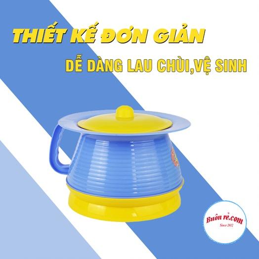 Bô vệ sinh cho bé nhựa Việt Nhật (MS:5451), Bô cua cho bé có nắp đậy - Buôn Rẻ 01416