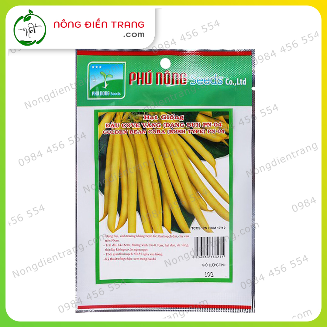 Hạt Giống Đậu Cove Bụi Vàng Phú Nông - Gói 10g - Dễ Trồng, Sinh Trưởng Nhanh Mạnh VTNN Nông Điền Trang