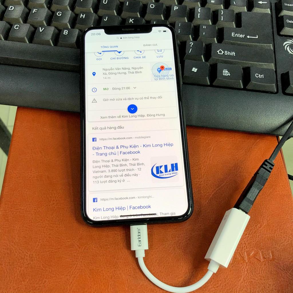 Đầu đọc thẻ nhớ, Usb, bàn phím cho Iphone, Ipad Earldom OT48 - Hàng chính hãng