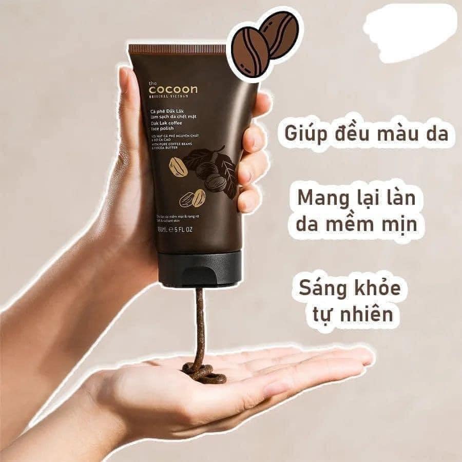 Tẩy Da Chết Mặt Cà Phê Đắk Lắk Cocoon 150ml
