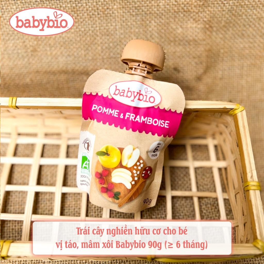 Trái cây nghiền hữu cơ cho bé Babybio 90g (≥ 6 tháng)