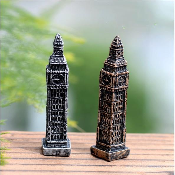 KHO-HN * Mô hình tháp đồng hồ Big Ben thích hợp trang trí tiểu cảnh, móc khóa, DIY