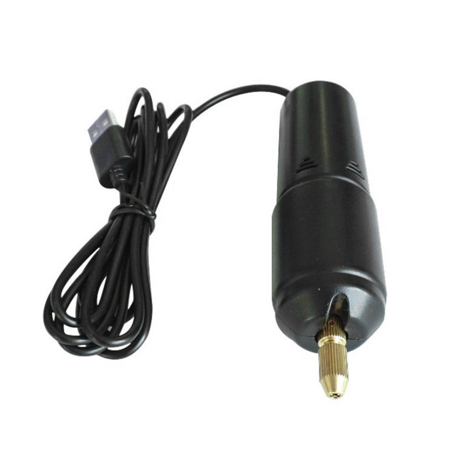 Mini Electric Hand Drill with 5Pcs Drill Bits Handheld Small Micro USB Drill for Jewelry