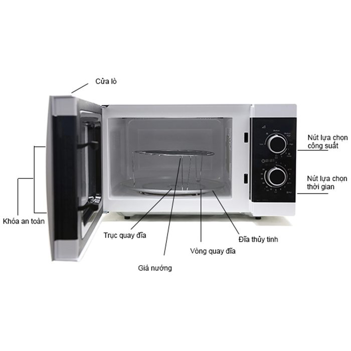 Lò vi sóng 20 lít Electrolux EMM2003W - Hàng Chính Hãng