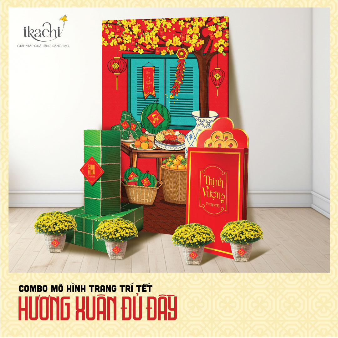 BỘ TRANG TRÍ KHÔNG GIAN TẾT “XANH” IKACHI - HƯƠNG XUÂN ĐỦ ĐẦY